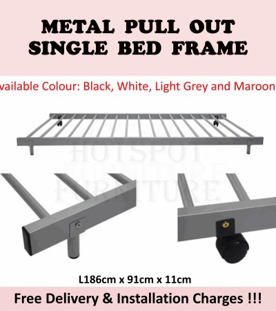 TRUNDLE Single Size Pull Out Bed In 4 Colors