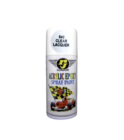RJ LONDON Acrylic Epoxy Clear / Dull Lacquer Spray Paint 400cc Fast Drying